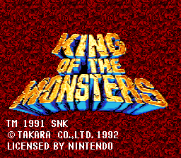 King of the Monsters Title Screen